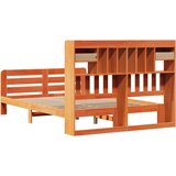 vidaXL Knjižna postelja brez vzmetnice vošč. rjava 160x200 cm borovina | Shoptok.si