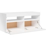 vidaXL TV ormarić s LED svjetlima visoki sjaj bijeli 90x35x40 cm | shoptok.hr