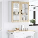  Zidni stakleni ormarić Sonoma hrast 80 x 31 x 80 cm | shoptok.hr