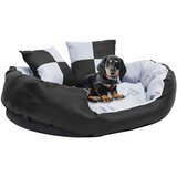 vidaXL Dvostrani perivi jastuk za pse sivo-crni 85 x 70 x 20 cm Cijene