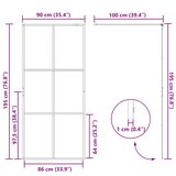 Pregrada za tuširanje s prozirnim staklom ESG 90 x 195 cm crna | Eponuda.ba