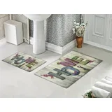 Set za kupatilo Home šareni sa gumenom podlogom 40x60cm + 60x90cm, SG-013