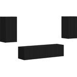  Komplet TV omaric 4 pcs Črna Konstruiran les, (5000132217) | Shoptok.si