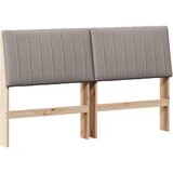 Tapecirani uzglavlje Sivo-smeđa 150 cm Čvrsto borovo drvo | shoptok.hr