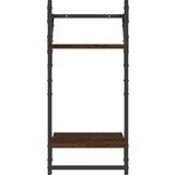  Zidne police s prečkama 2 kom smeđa boja hrasta 30x25x65 cm | shoptok.hr