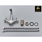Kranig Kraanwerk Industrijski in podeželski | Kopalniška in/ali kuhinjska pipa | Cedrica | Zlato črno kromirano nerjaveče jeklo, (21730861) Cene