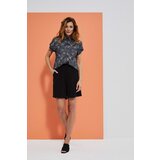 Marisse High-Waisted Viscose Shorts L-Sh-3719 Black Cene