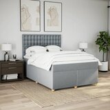  Krevet box spring s madracem svjetlosiva 160x200 cm tkanina | shoptok.hr