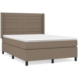  Box spring postelja z vzmetnico taupe 140x190 cm blago, (20897043) | Shoptok.si