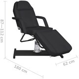 MASAŽNI STOL crni 180 x 62 x (87 - 112) cm | Eponuda.ba