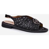 S. BARSKI Leather Sandals On Flat Heel With Decoration S.Barski | Shoptok.si