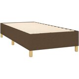  Box spring postelja z vzmetnico LED temno rjava 100x200cm blago, (20898697) | Shoptok.si