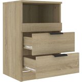  Noćni ormarić boja hrasta sonome od konstruiranog drva | shoptok.hr