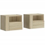  The Living Store Stenska nočna omarica 2 kosa sonoma hrast 45x30x35 cm - Stenska Omarica, (21497510) | Shoptok.si