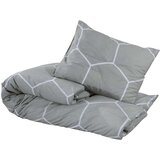  Set posteljine za poplun sivi 260x220 cm pamučni | shoptok.hr