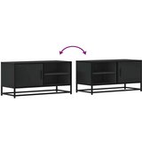 vidaXL TV omarica črna 80x34,5x40 cm inženirski les in kovina | Shoptok.si