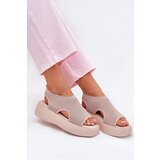 Boto Beige Platform Sandals for Women Kavira | shoptok.hr