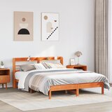  Okvir kreveta bez madraca voštano smeđi 135x190 cm od borovine | shoptok.hr