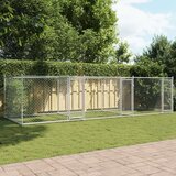  Kavez za pse s vratima sivi 6 x 2 x 1 5 m od pocinčanog čelika | shoptok.hr