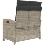  Vrtni naslonjač s jastucima svjetlosivi od poliratana Siva 105 x 59 x 93 cm | shoptok.hr