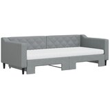  Dnevni krevet na razvlačenje svjetlosivi 90 x 200 cm od tkanine | shoptok.hr