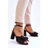 Boto PS1 Fashionable Sandals With A Bow On Heels Black Callum | Eponuda.ba