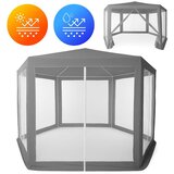 Multi Garden vrtni paviljon 2 × 2 × 2 m s komarnikom, sivi | shoptok.hr