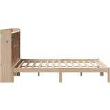 vidaXL Knjižna postelja brez vzmetnice 140x200 cm trdna borovina | Shoptok.si