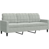 vidaXL Sedežna garnitura 4-delna z blazinami svetlo siv žamet | Shoptok.si