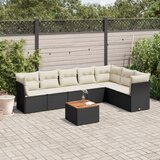 vidaXL 8-dijelni set vrtnih sofa od poliratana s jastucima crni | shoptok.hr