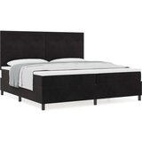 Box Spring Krevet s Madracem Crni 200x200 cm Baršun | shoptok.hr