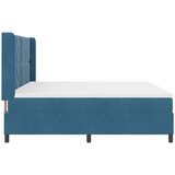 Krevet s opruga kutije s madracem Plava 200 x 200 cm Baršun | shoptok.hr