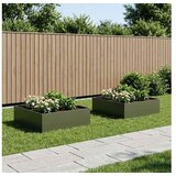 vidaXL Vrtna saksija 2 kom. Maslinastozelena 80 x 80 x 30 cm - Maslinastozelena 80 x 80 x 30 cm 2 | shoptok.hr