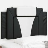 vidaXL Vzglavna stranica črna in bela 80 cm umetno usnje, (21048579) | Shoptok.si