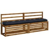  Jastučići za klupe VIANEN 2 kom. 100% poliester Tamno plava - Tamno plava 200 x 30 x 12 cm | shoptok.hr