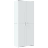 vidaXL Visoka omara bela 70x35x180 cm inženirski les, (21412986) Cene