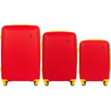 WINGS x Jagiellonia set od tri kabinska kofera od ABS materijala veličine S M L crveni | shoptok.hr
