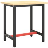  Okvir za radni stol mat crni i mat crveni 70x50x79 cm metalni | shoptok.hr