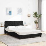 vidaXL Krevet s madracem crni 140x200 cm od tkanine | shoptok.hr
