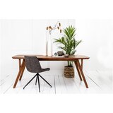 Light & Living Smeđi blagovaonski stol s pločom stola od bagrema 100x200 cm Quenza – | shoptok.hr