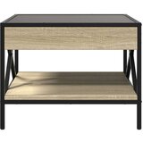 vidaXL Stolić s beskonačnim LED svjetlima boja hrasta 50x50x38 cm | shoptok.hr