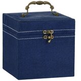 springos baršunasta kutija za nakit 12 × 12 × 12 cm, crna Cijene