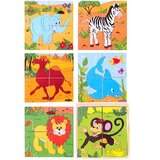 Woodyland Sestavljanka lesene kocke - Safari živali | Shoptok.si