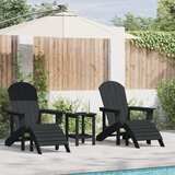 vidaXL Adirondack stolice s osloncima za noge 2 kom Crna HDPE | shoptok.hr