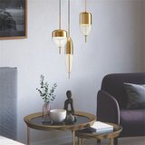Toolight stropna staklena viseća svjetiljka metalna zlatni APP549-1CP | shoptok.hr