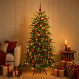  Umjetno božićno drvce s nogom 150 cm 150 LED lampica | shoptok.hr