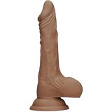 REALROCK Dong 10 - realističan, testikularni dildo (25 cm) - tamno prirodan | shoptok.hr