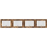  Vrata za pse z stojali 4 pcs Dimljen hrast 80 x 60 cm, (5000232700) | Shoptok.si