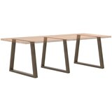  Noge za blagovaonski stol V-oblik 3 kom Prirodni čelik 100 x (72-73,3) cm Čelik | shoptok.hr