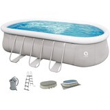 Avenli Montažni bazen ovalni 6.1m x 3.6m x 1.22m set + pumpa | shoptok.hr
